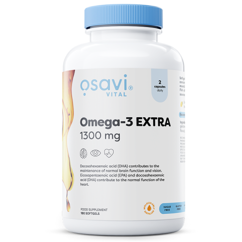 Osavi Omega-3 Extra Molecularly Distilled - 1300mg (Lemon)  - 180 softgels