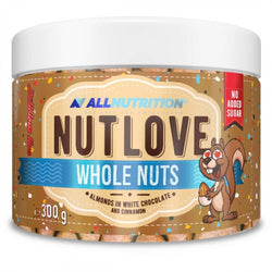 Allnutrition Nutlove Whole Nuts - Almonds in White Chocolate & Cinnamon  - 300 grams