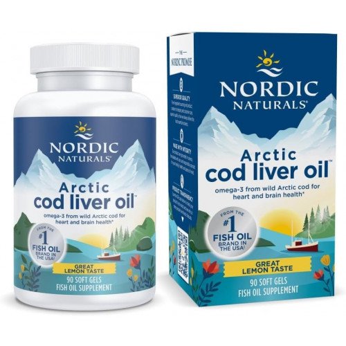 Nordic Naturals Arctic Cod Liver Oil - 750mg Lemon (EAN 768990891298)  - 90 softgels