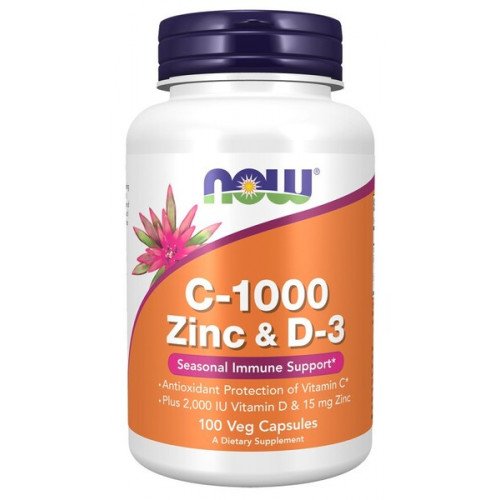 NOW Foods C-1000 Zinc & D-3  - 100 vcaps