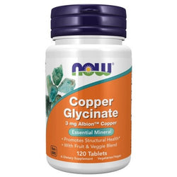 NOW Foods Copper Glycinate  - 120 tablets