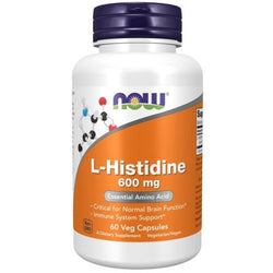 NOW Foods L-Histidine, 600mg  - 60 vcaps