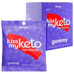 Kiss My Keto Fish Friends Keto Gummies, Berry  - 6 x 50g