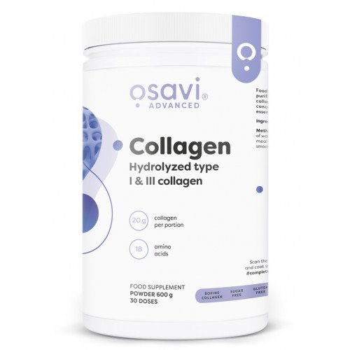 Osavi Collagen Peptides - Hydrolyzed Type 1 & 3 - Collagen Peptides - Hydrolyzed Type 1 & 3  - 600 grams