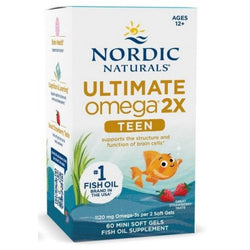 Nordic Naturals Ultimate Omega 2X Fish Oil TEEN - Strawberry (EAN 768990891212)  - 60 mini softgels