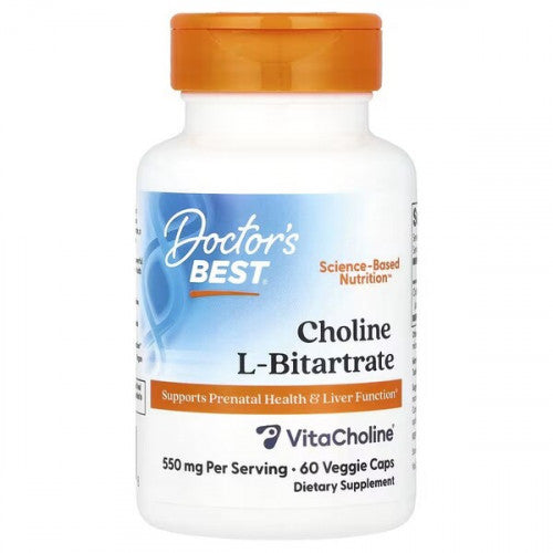 Doctor's Best Choline L-Bitartrate, 550mg  - 60 vcaps