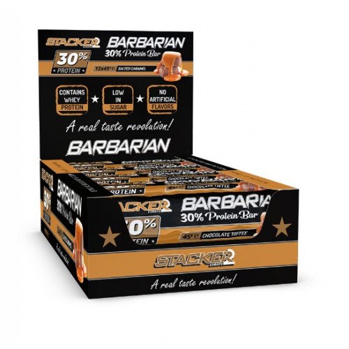 Stacker2 Europe Barbarian 30% Protein Bar  - 12 x 45g