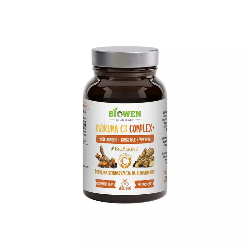 Biowen  Turmeric C3 Complex+, 98% curcuminoids, 95% piperine, 5% gingerols - 60 capsules