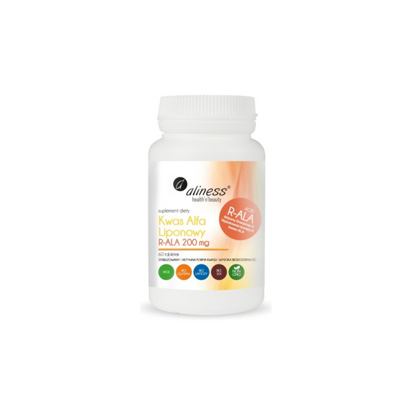 Aliness Alpha Lipoic Acid R-ALA 200 mg 60 capsules