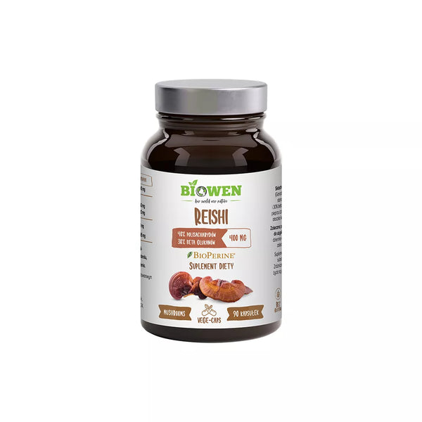 Biowen Reishi 400 mg – 40% polisacharydy, 30% beta-glukany – kapsułki