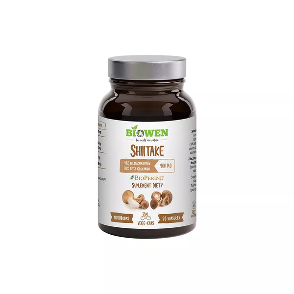 Biowen Shiitake Extract 400 mg – 40% polysaccharides, 30% beta-glucans – capsules