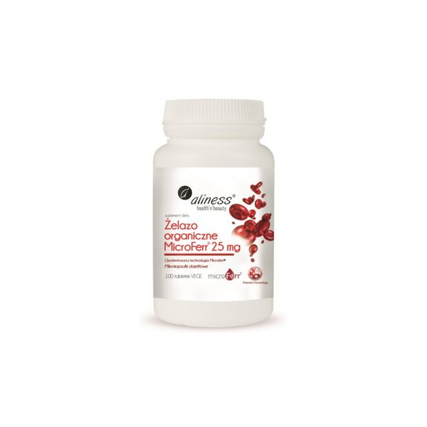 Aliness Organic iron MicroFerr® 25 mg x 100 VEGE capsules