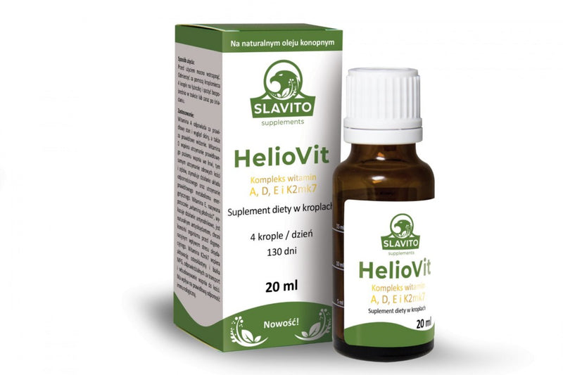 Slavito HelioVit ADEK 20 ml vitamins A, D3, E i K2MK7 - Dr Hubert Czerniak