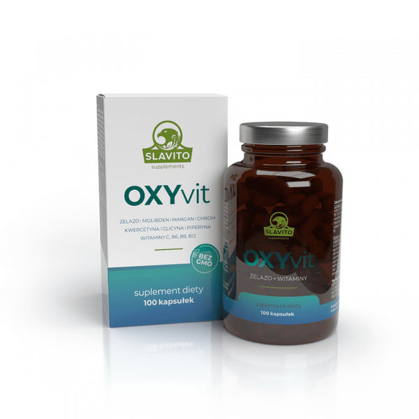 Slavito OXYvit | Iron | Molybdenum | Manganese | Chrome | Quercetin | Glycine | Piperine |  Vitamins C, B6, B9, B12  - recommended by Dr H. Czerniak