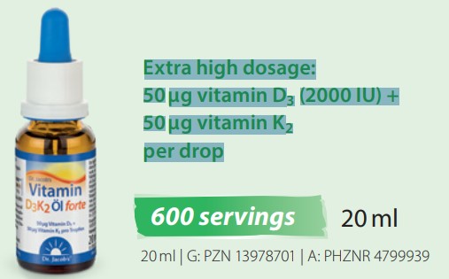 Jacob's Vitamin D3K2 Oil forte 20 ml