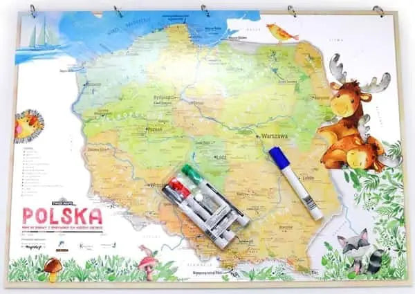 Map of Poland for children EDUCATIONAL KIT